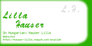 lilla hauser business card